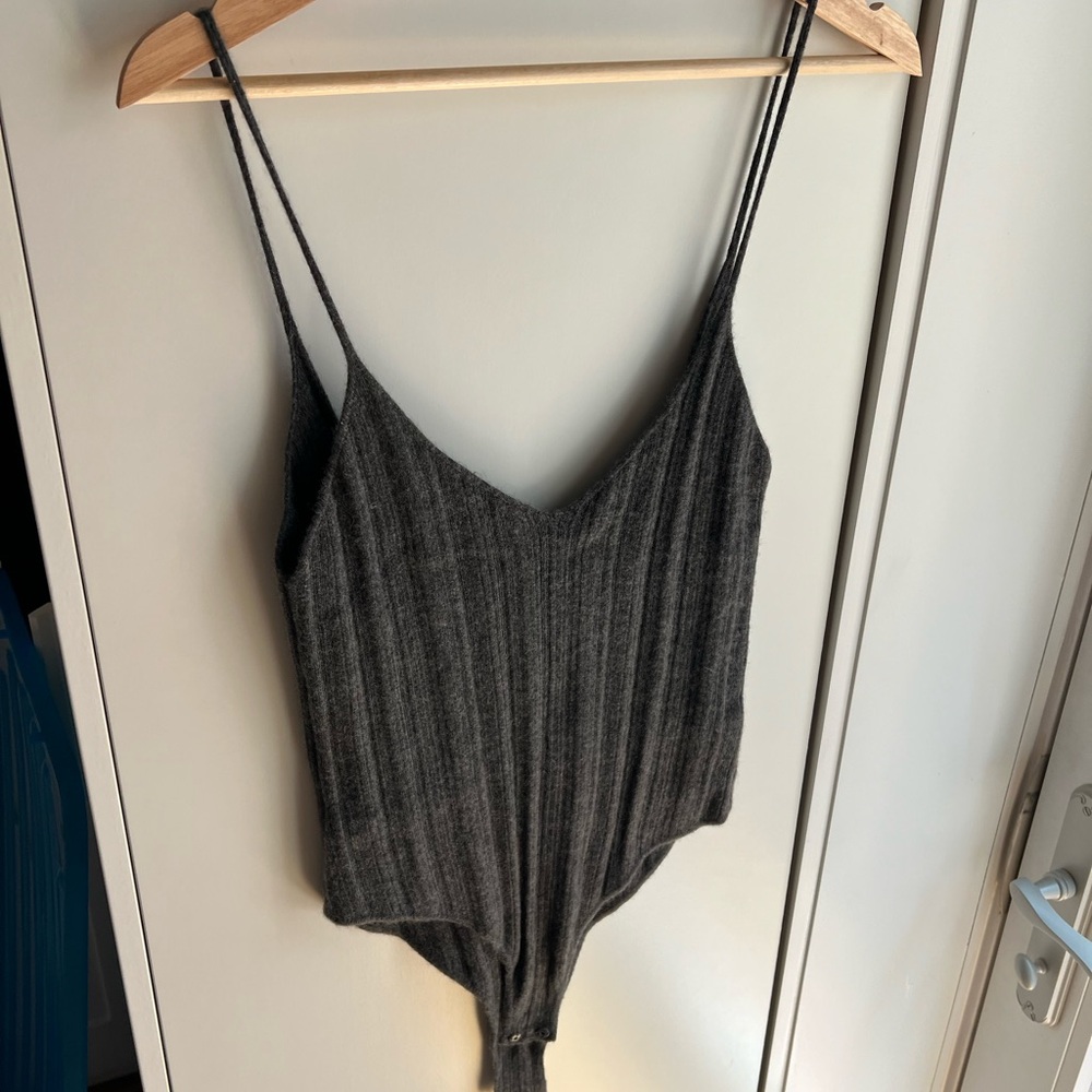 Grey Cashmere Leap Bodysuit